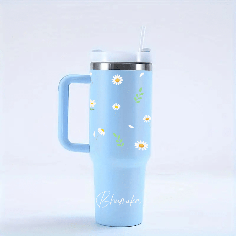 Personalized PetalSipper™ Tumbler with Straw & Lid - Memories InsiteSMALL FLOWERS PRINTED TUMBLER-1